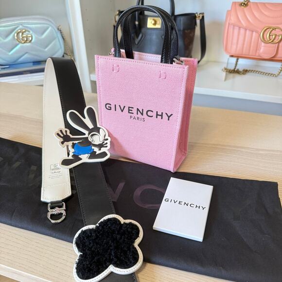 Givenchy X DISNEY Canvas Oswald Mini Vertical G-Tote Pink - Picture 1 of 9